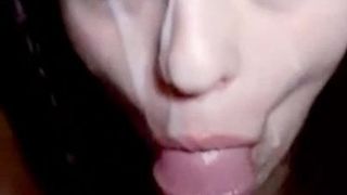 Young Slut Gets A HUGE FACIAL !!