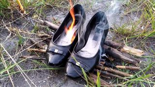Wife burn old heels Cortino