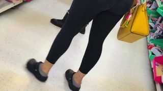 Super thin grey leggings thong juicy bubble naked fr