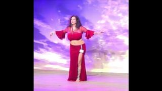 Busty arab woman dancing and singing