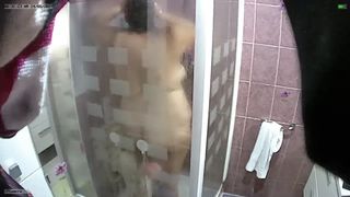 French BBW slut Mariette under shower part2