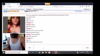 24 years old girl shows boobs on omegle