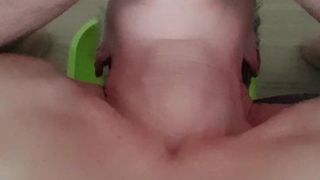 Deepthroat with face cum.
