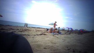 3 Topless Teens at Florida Beach - 01