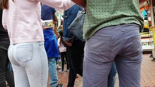 Teen tight jeans amazing tight ass