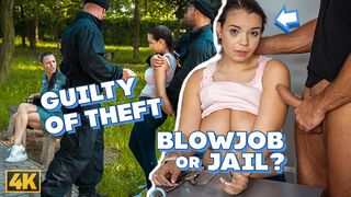 LAW4k. Sweet babe gets arrested for stealing in the park but