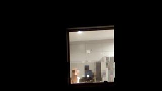 Spy bathroom window big tits