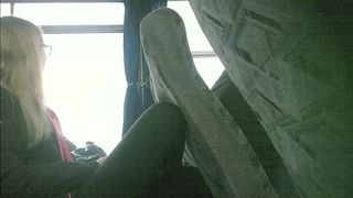 Teen legs in bus 2