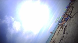 3 Topless Teens at Florida Beach - 04