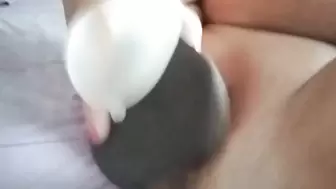 Baby playing with BBC dildo