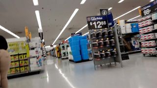 Bbw Walmart employee big booty wedgie see thru