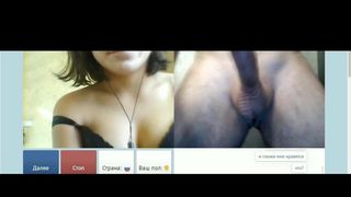 Videochat #23 Small chick, her bra, panties and my dick